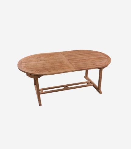 Tavolo ovale allungabile in teak