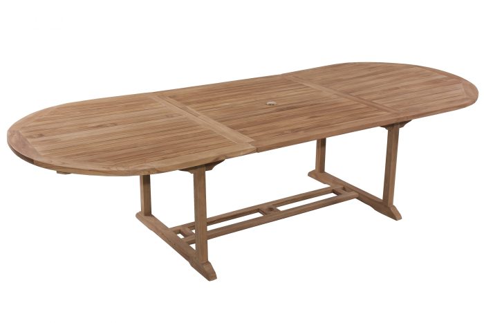 Tavolo ovale allungabile in teak - immagine 2