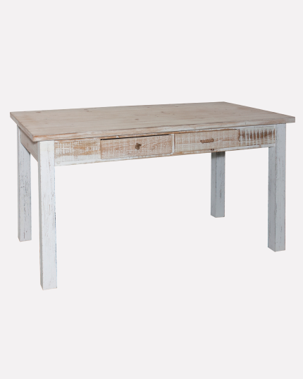 Tavolo da pranzo in abete con cassetti