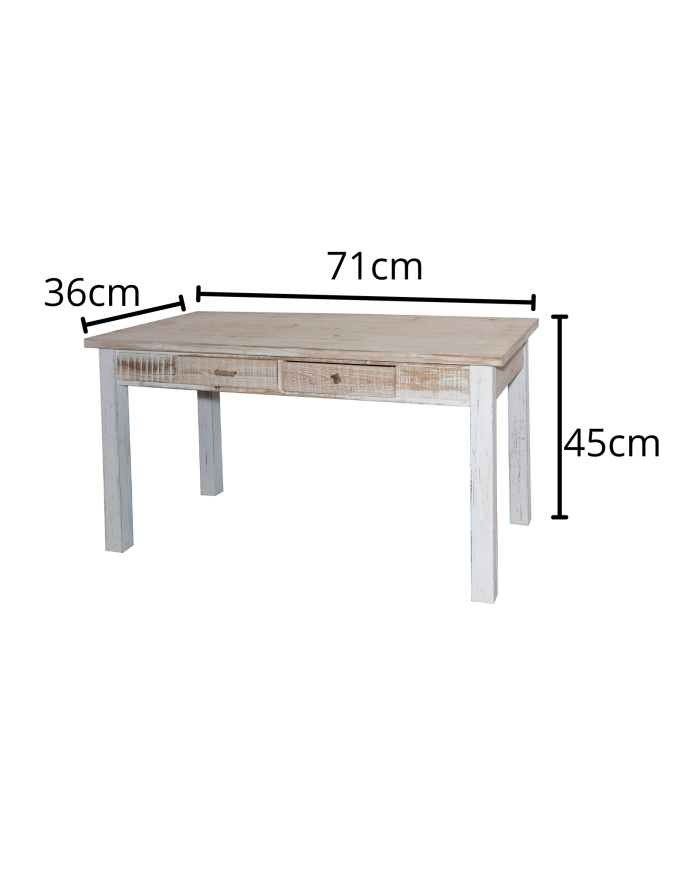 Tavolo da pranzo in abete con cassetti - immagine 3