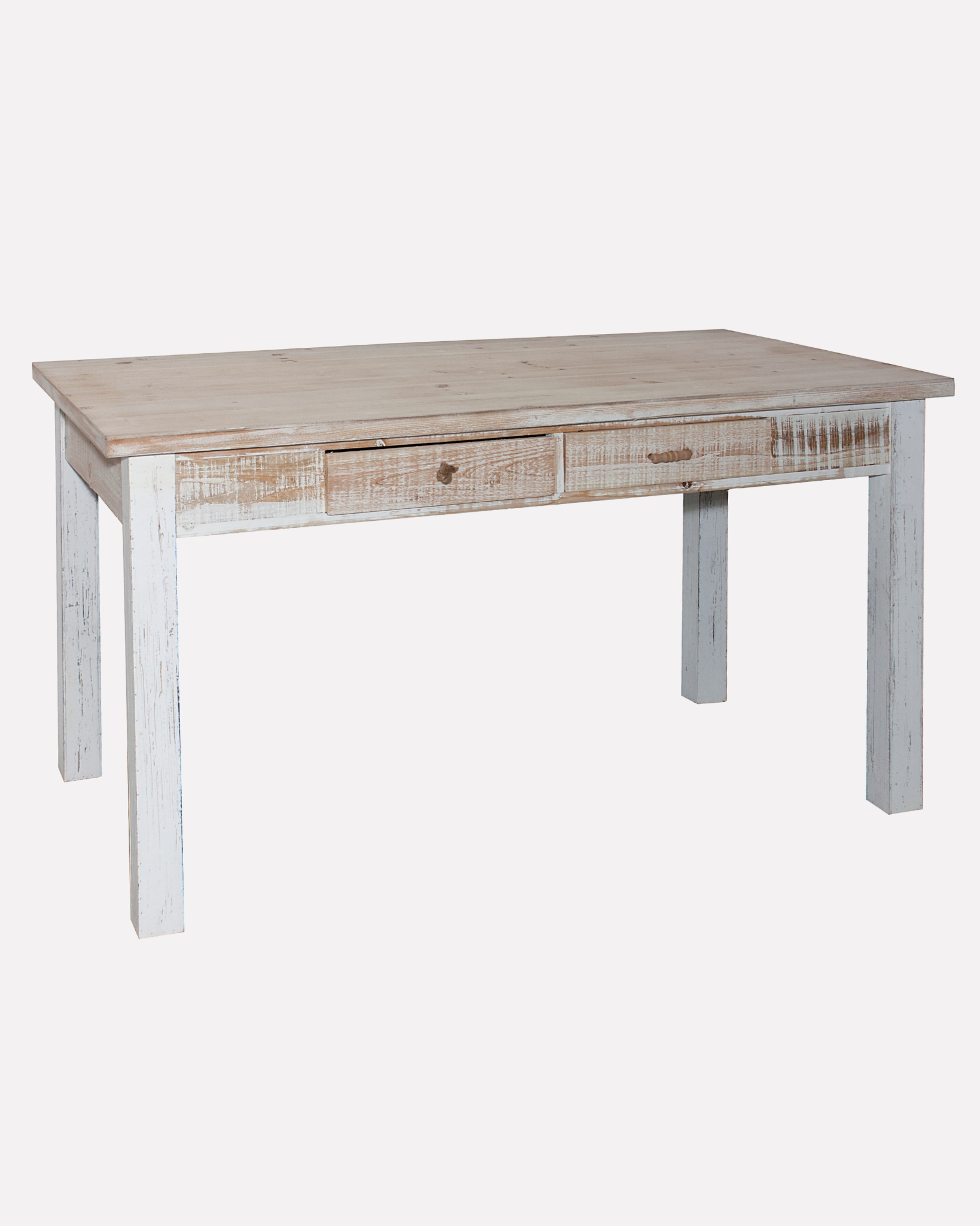 63-SX93418 Tavolo da pranzo in abete con cassetti