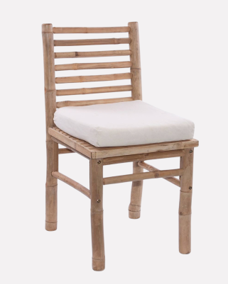 Sedia in bambù con cuscino