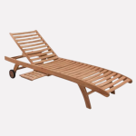 Lettino prendisole in legno di Teak "Horrison" 212x65H35 cm