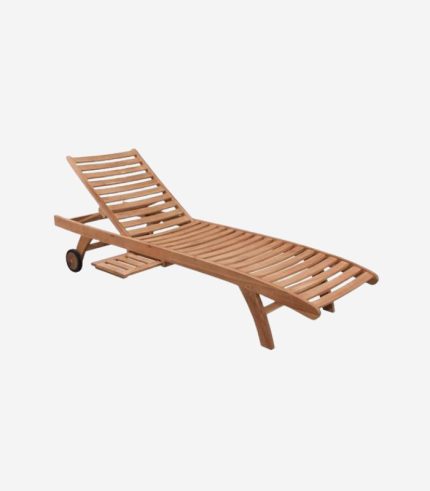 Lettino prendisole in legno di Teak "Horrison" 212x65H35 cm