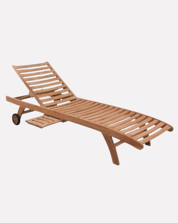 Lettino prendisole in legno di Teak "Horrison" 212x65H35 cm