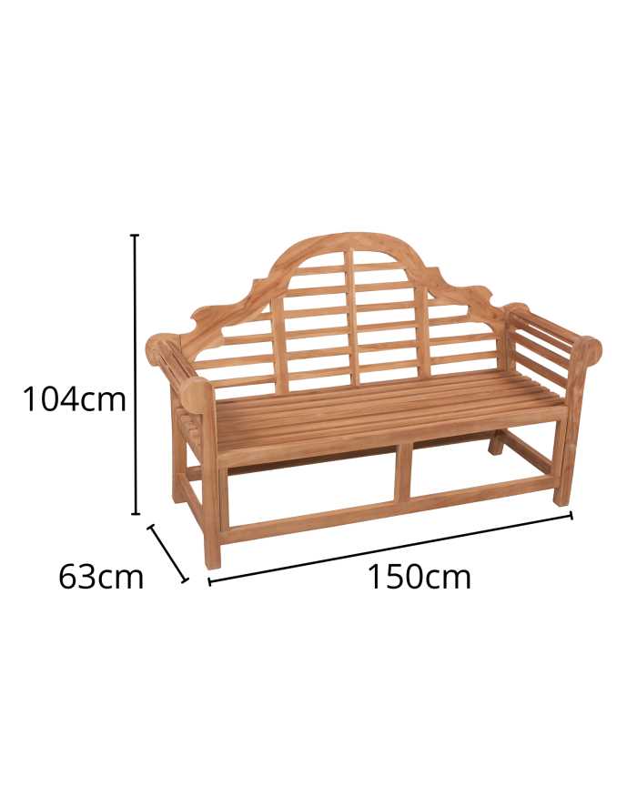 Panca in legno teak "Wembley" - immagine 3