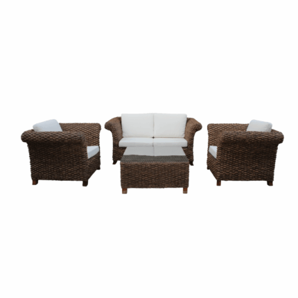 Salotto completo in rattan nero "Medelin"