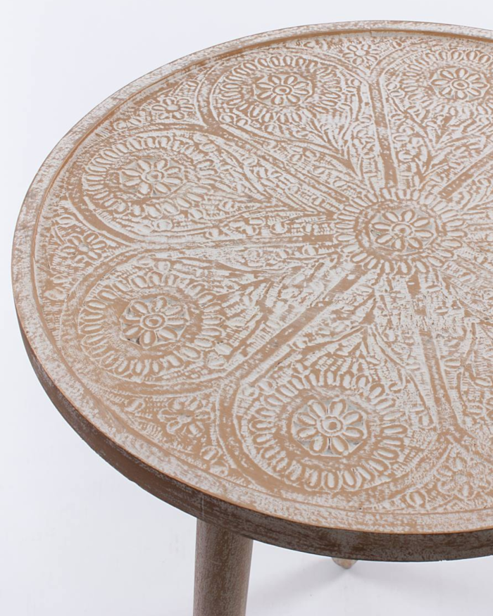 Tavolo da caffè in mango Ø45H55 - immagine 2