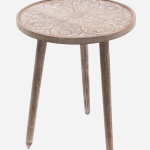 Tavolo da caffè in mango sbiancato Ø45H55