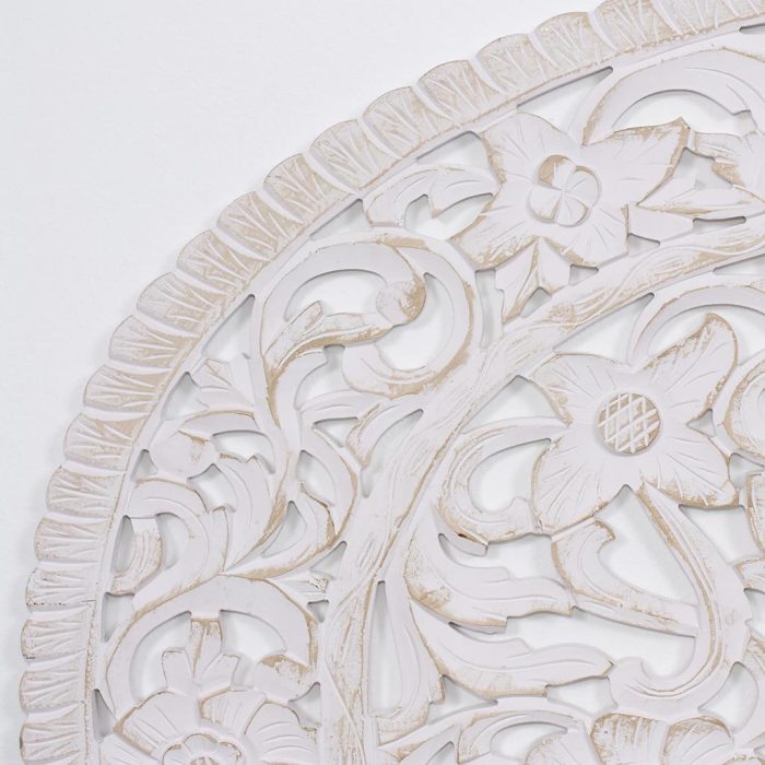 Pannelli Decorativi in Set di 2 da Parete in Legno di Mango Sbiancato e MDF 120x150 cm - immagine 6