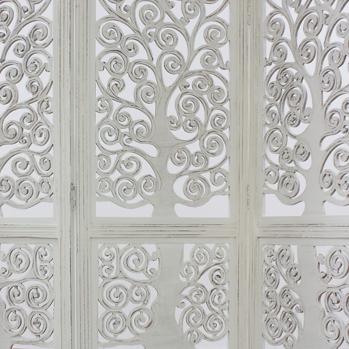 Paravento bianco in mango - immagine 3