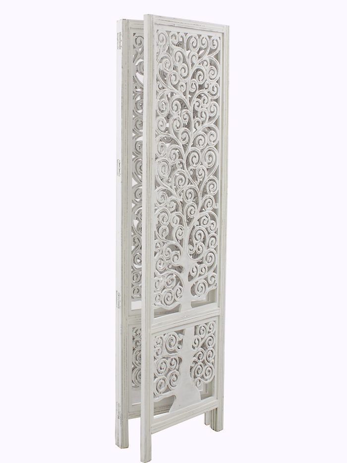 Paravento bianco in mango - immagine 2