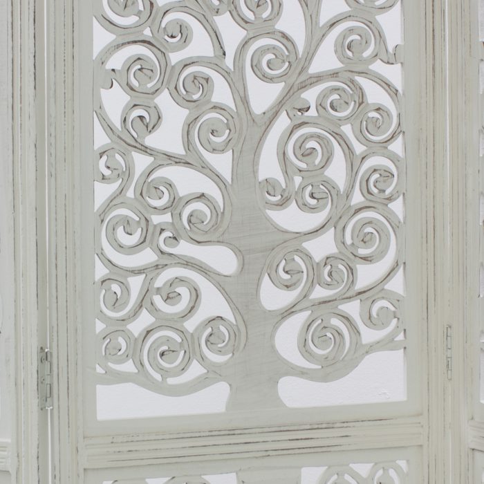 Paravento bianco in mango - immagine 4