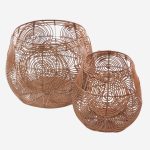 Set di 2 cesti in rattan