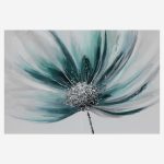 Quadro dipinto fiore blu