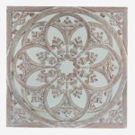 Pannello con specchio in mango