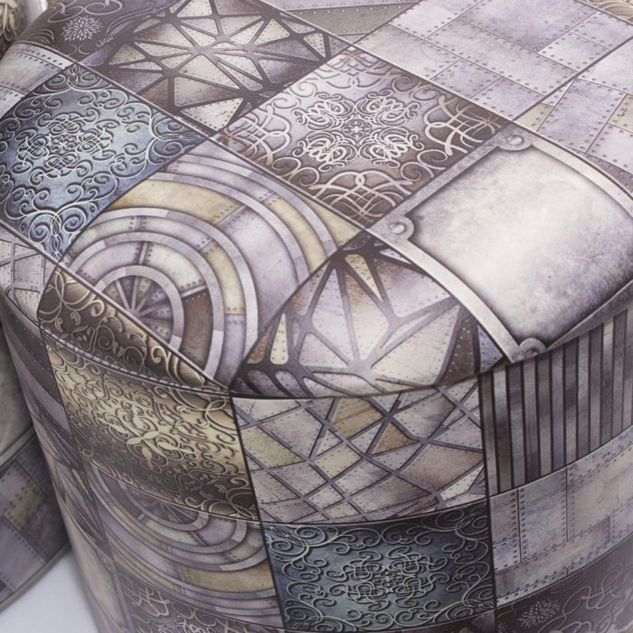 Set di 3 pouf contenitore in mdf - immagine 2