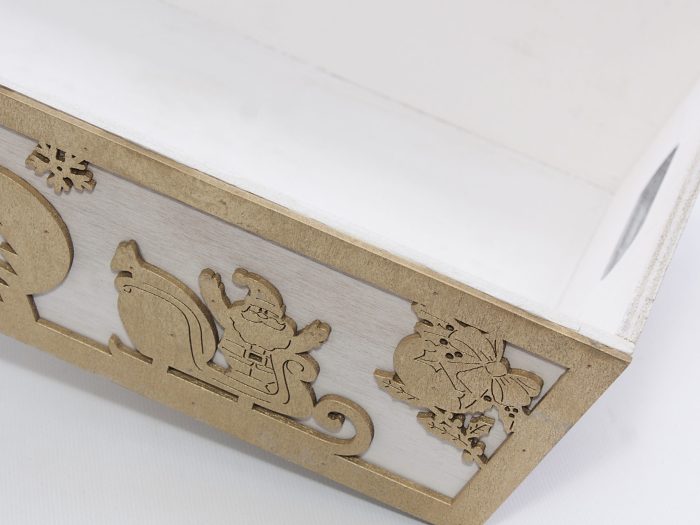 Cassetta natalizia decorativa Tanti Auguri - immagine 3