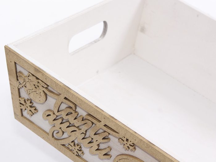 Cassetta natalizia decorativa Tanti Auguri - immagine 2