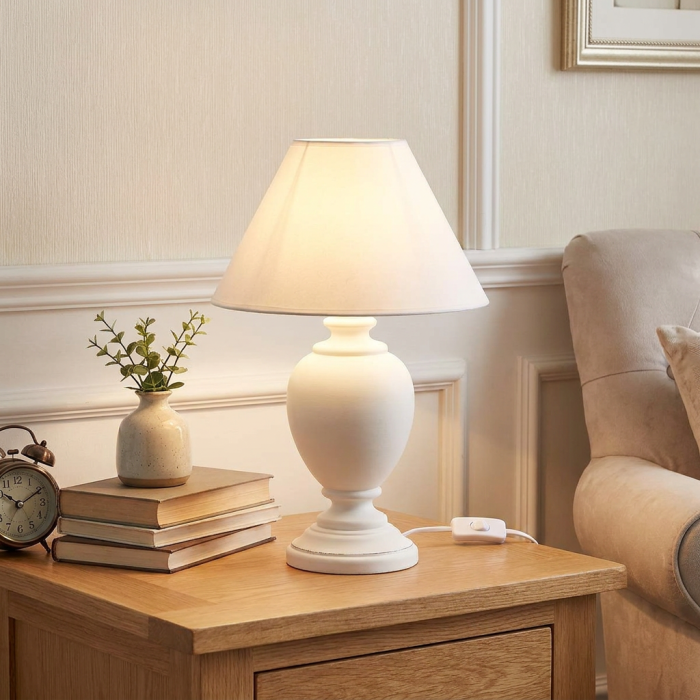 Lampada in mdf bianca - immagine 4