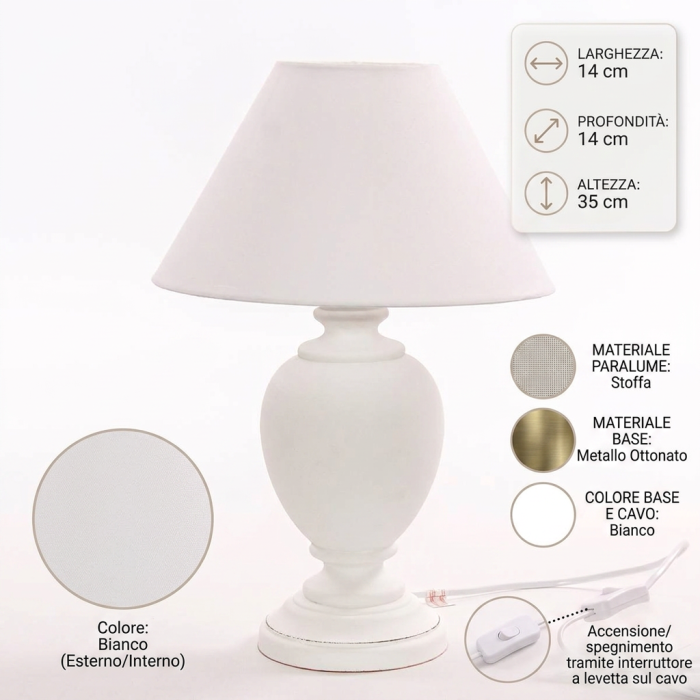 Lampada in mdf bianca - immagine 5