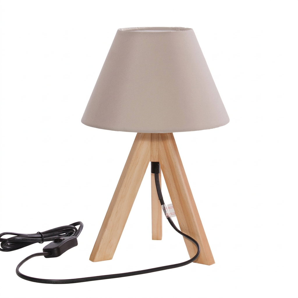 40-MF1533 Lampada in legno treppiede