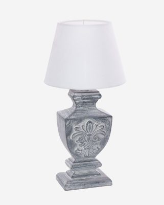 Lampada grigia e bianca 15x11xH40