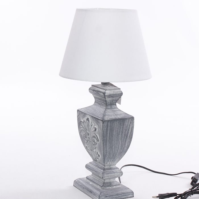 Lampada grigia e bianca 15x11xH40 - immagine 4