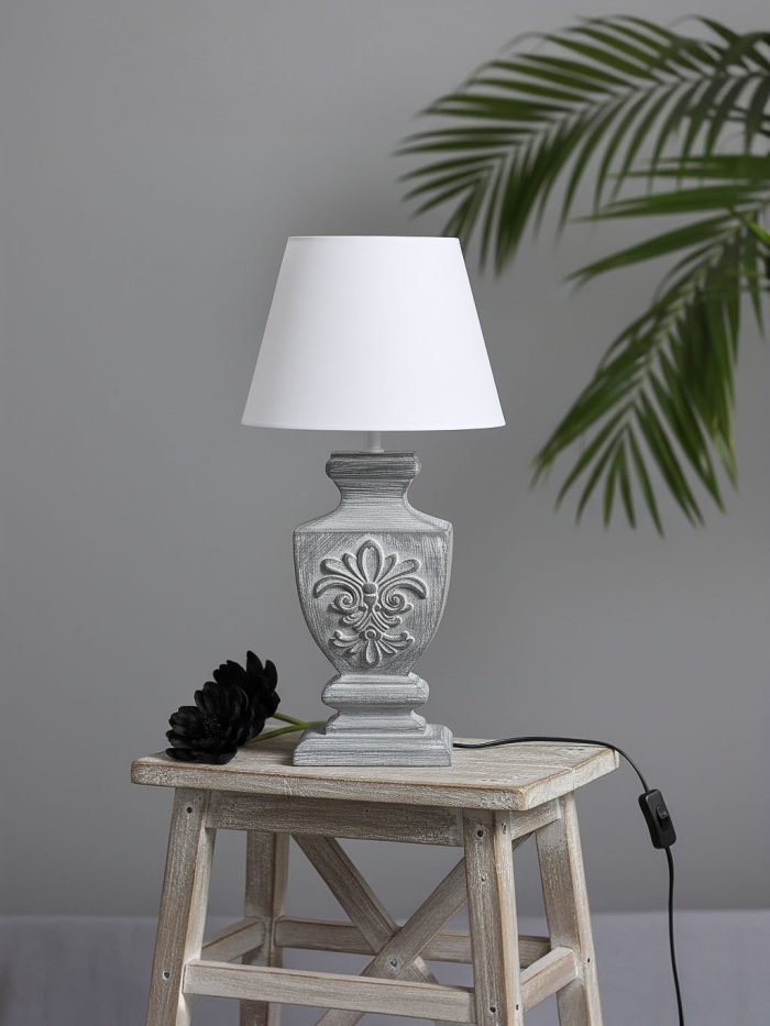 Lampada grigia e bianca 15x11xH40 - immagine 2