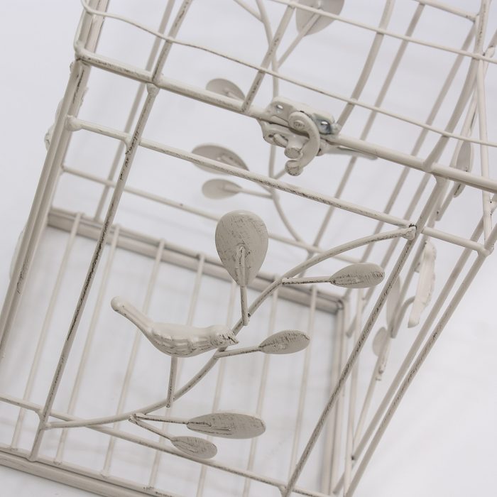 Gabbietta in metallo bianco - immagine 3