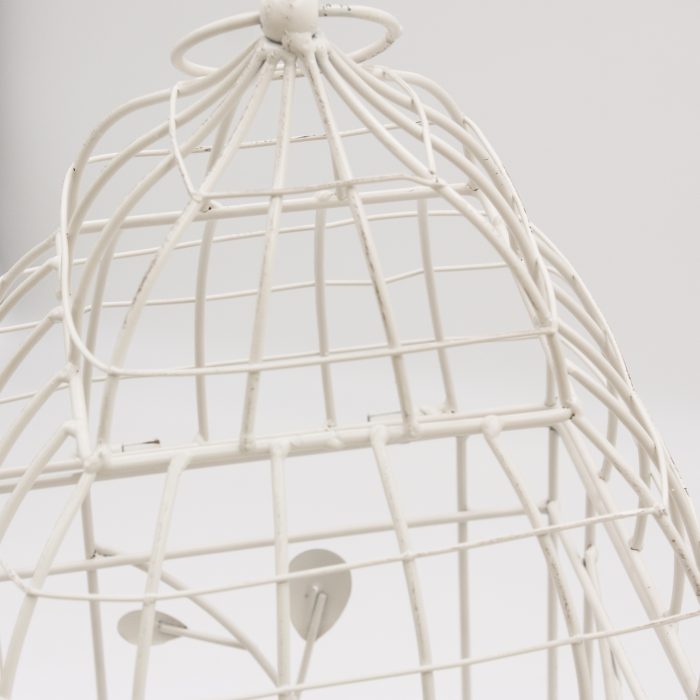 Gabbietta in metallo bianco - immagine 2