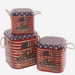 Set di 3 pouf contenitore Motor Club