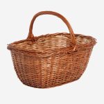 Cesto in vimini spaccato con manico