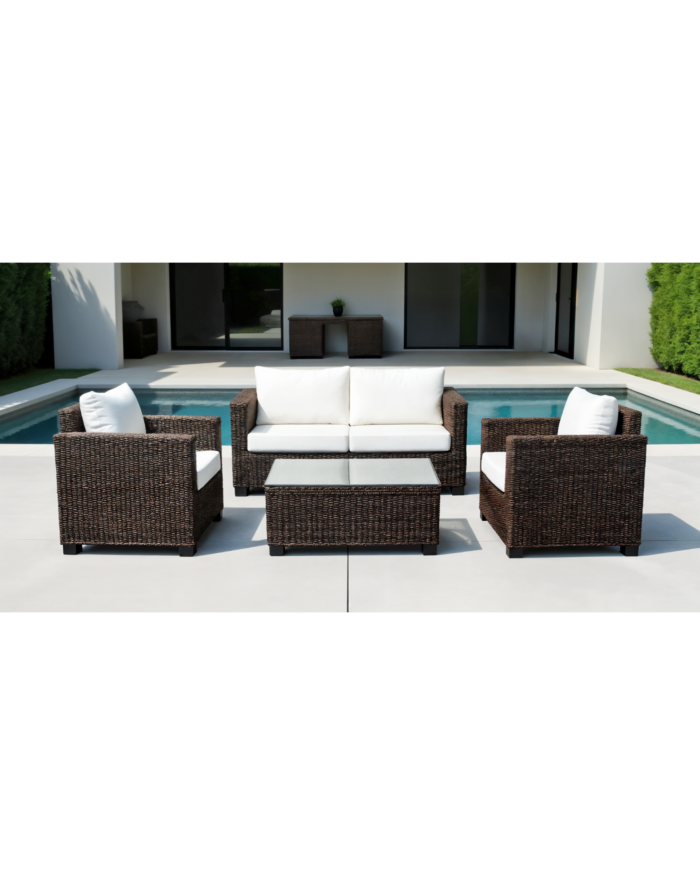 Salotto completo da giardino nero Paula - immagine 2