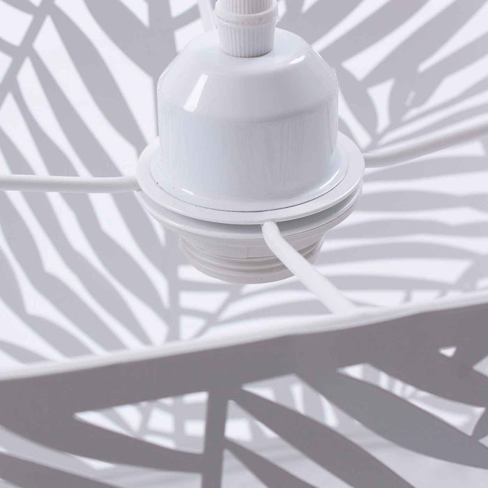 Lampadario bianco floreale - immagine 2