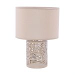 Lampada beige con design floreale Ø22H31