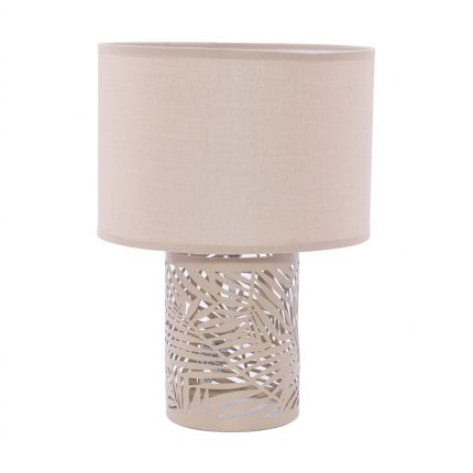 Lampada beige con design floreale Ø22H31