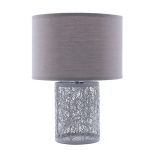 Lampada grigia con design floreale Ø22H31