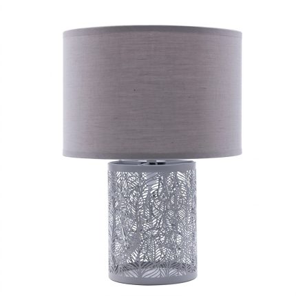 Lampada grigia con design floreale Ø22H31