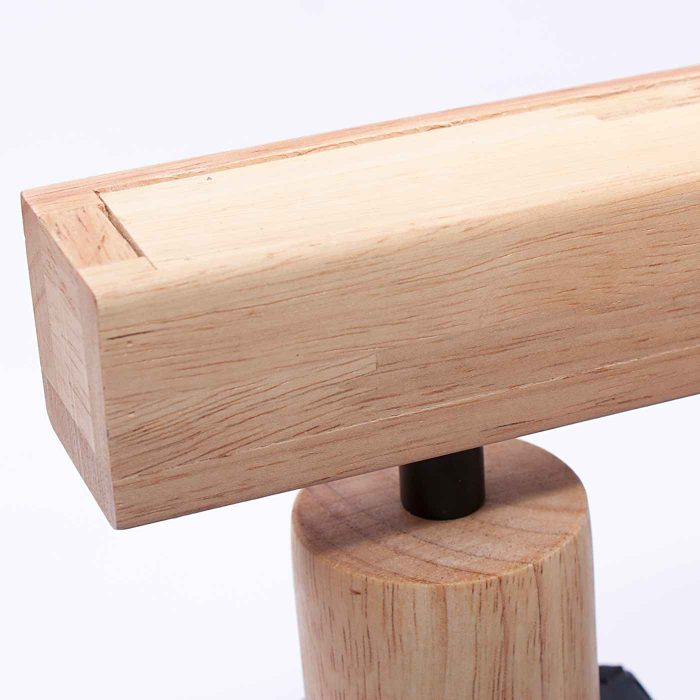 Lampadario in legno e metallo - immagine 5