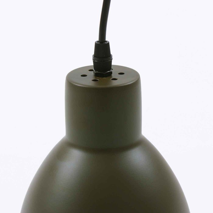 Lampadario singolo verde militare - immagine 2
