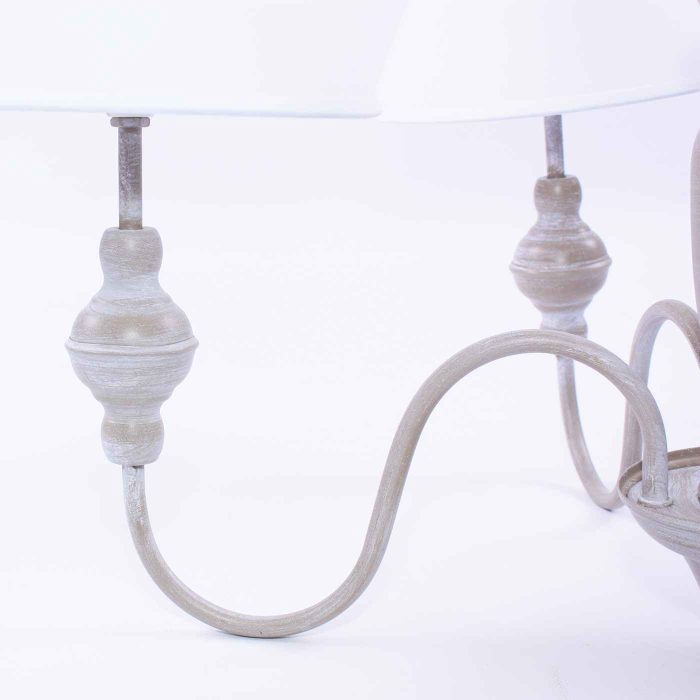 Lampadario in metallo grigio - immagine 2