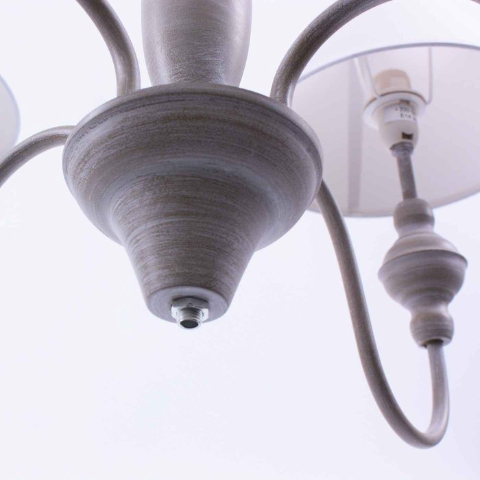 Lampadario in metallo grigio - immagine 4