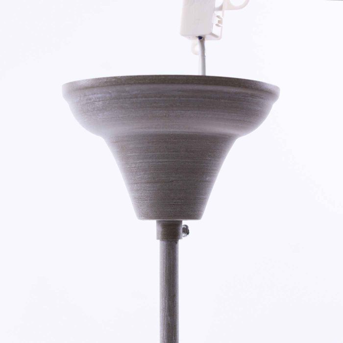 Lampadario in metallo grigio - immagine 3