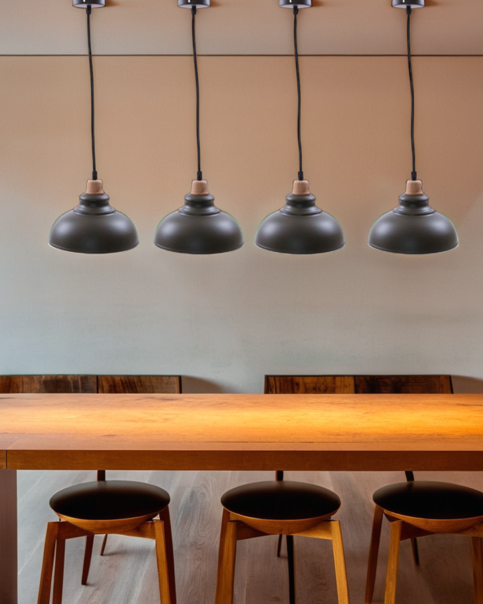 Lampadario singolo verde militare - immagine 2