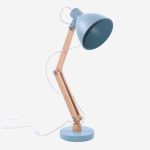 Lampada da scrivania grigio-azzurra