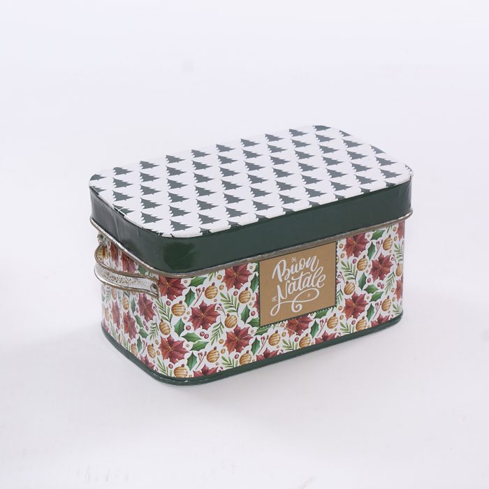 Scatola natalizia in latta in set di 2 multicolor - immagine 3