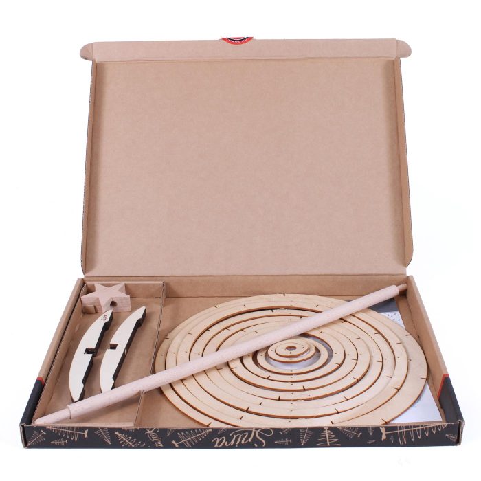 Albero di Natale a spirale in legno Ø25x42 cm - immagine 4