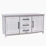 Credenza bicolor in paulonia