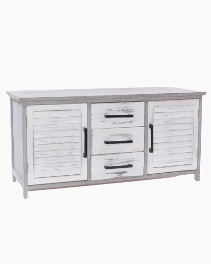 Credenza bicolor in paulonia